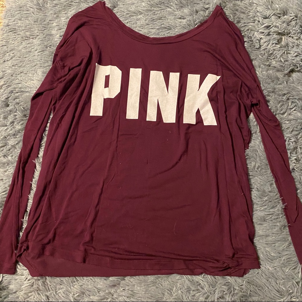 2/12!🤩XS PINK maroon soft shirt